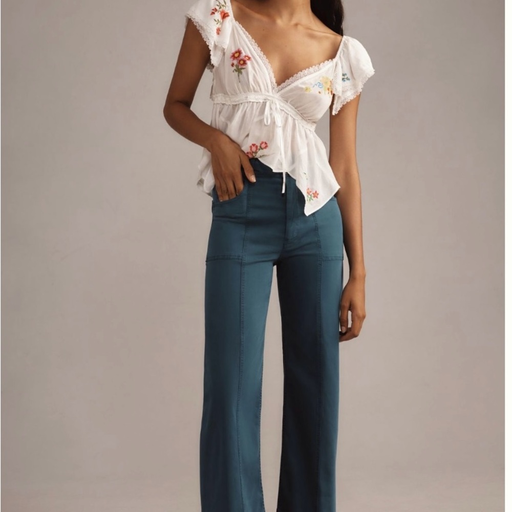 Pilcro Blue Cropped Pants
